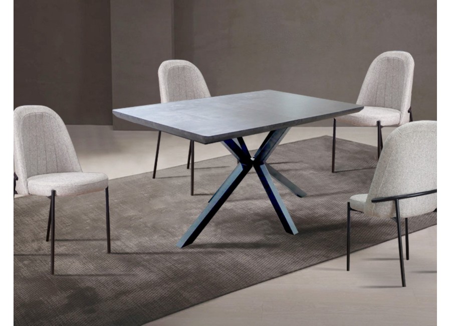 Mesa comedor Riva extensible de estilo industrial
