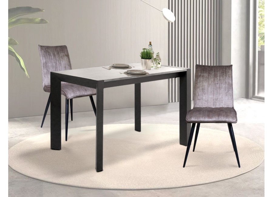 Mesa de comedor Palamós extensible de estilo industrial