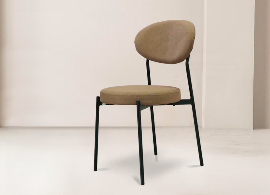 Silla Cannes apilable color marrón claro