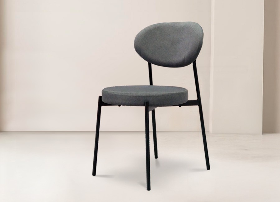 Silla Cannes apilable color gris oscuro