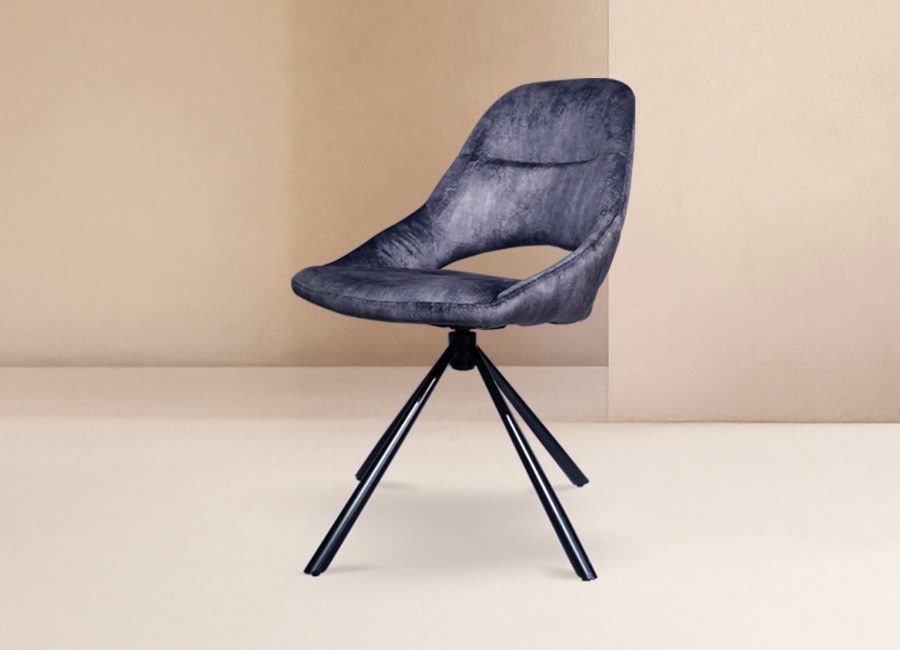 Silla giratoria Ima color gris oscuro