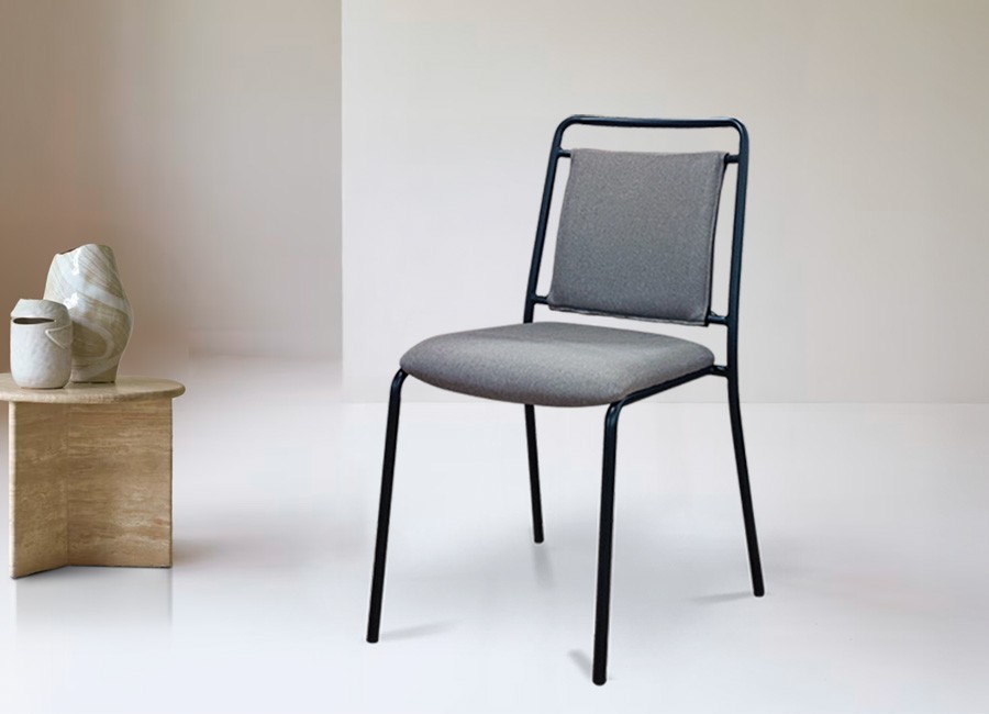 Silla Catania gris apilable