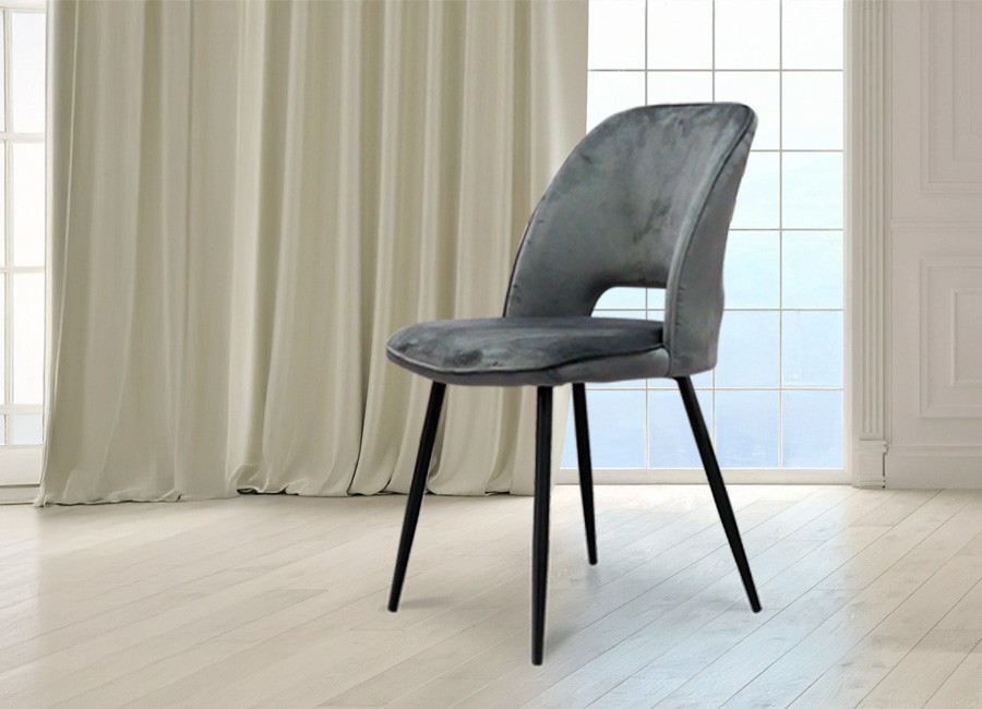 Silla Viana color gris oscuro