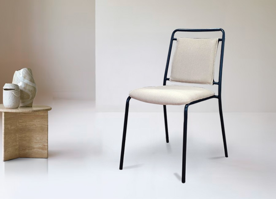 Silla Catania beige apilable