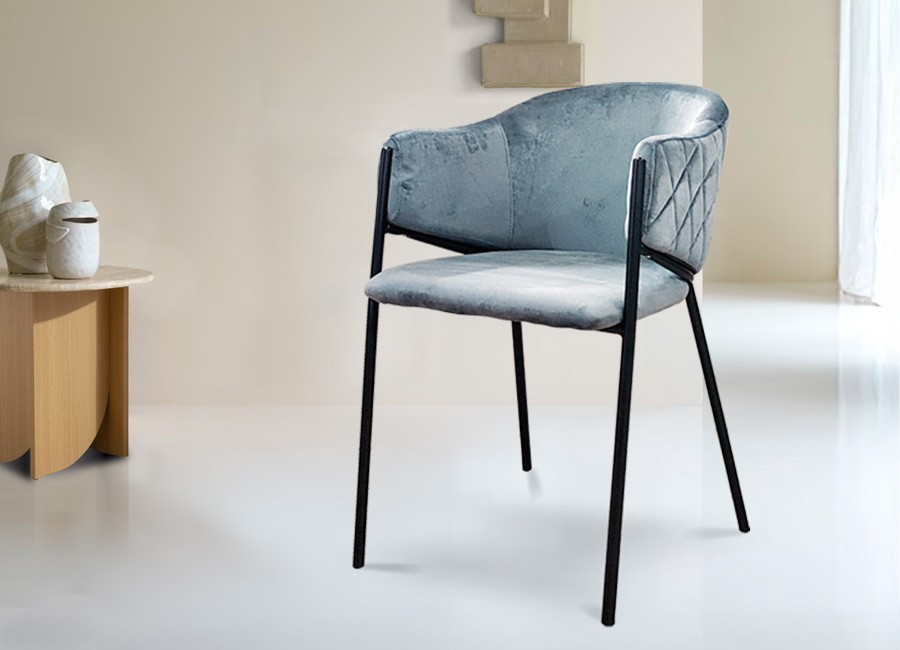 Silla Tánger gris claro