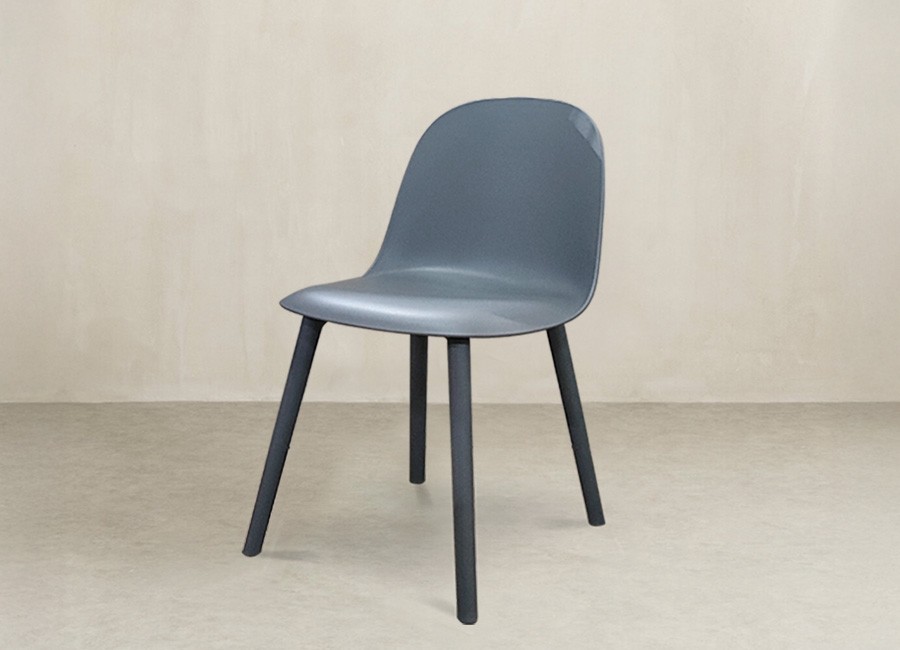 Silla Palermo para exterior gris oscuro