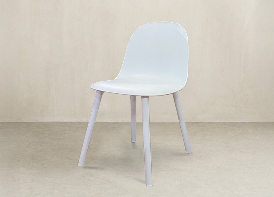 Silla Palermo para exterior blanca