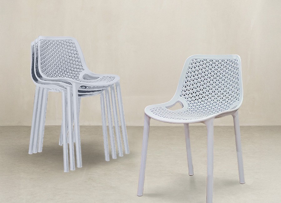 Silla Tossa de exterior color blanco