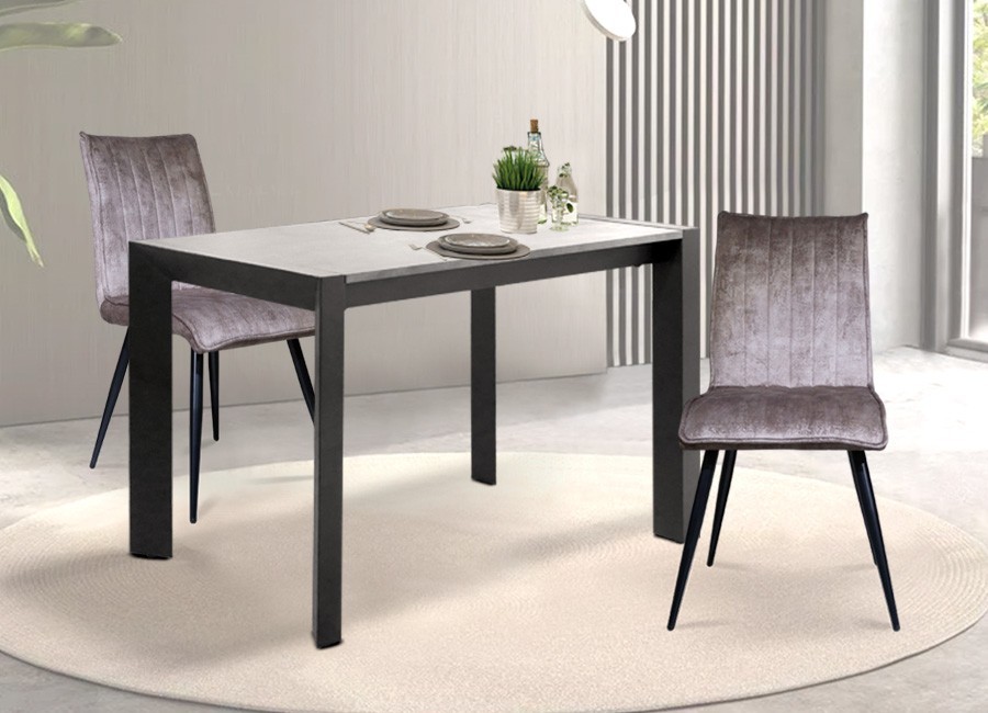 Mesa de comedor Palamós extensible de estilo industrial
