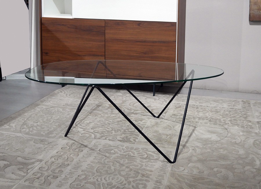Mesa de centro Soller con tapa cristal templado