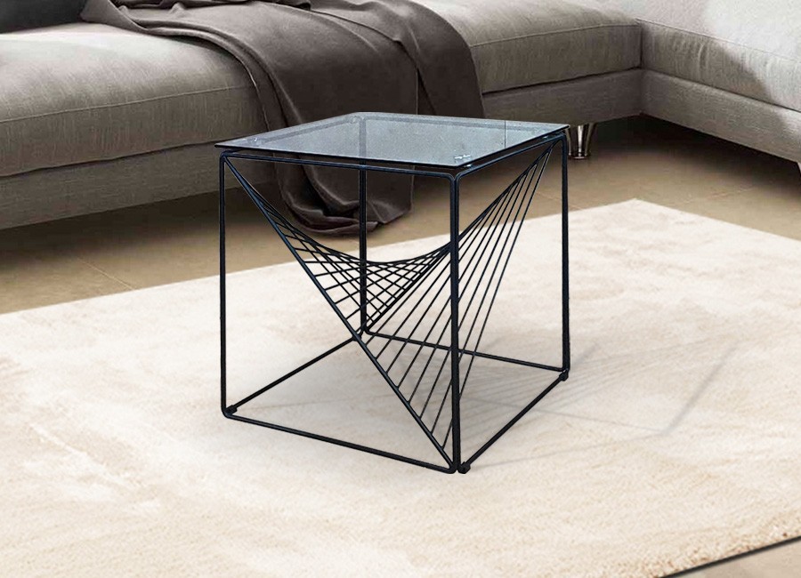 Mesa de centro Valetta con tapa cristal templado