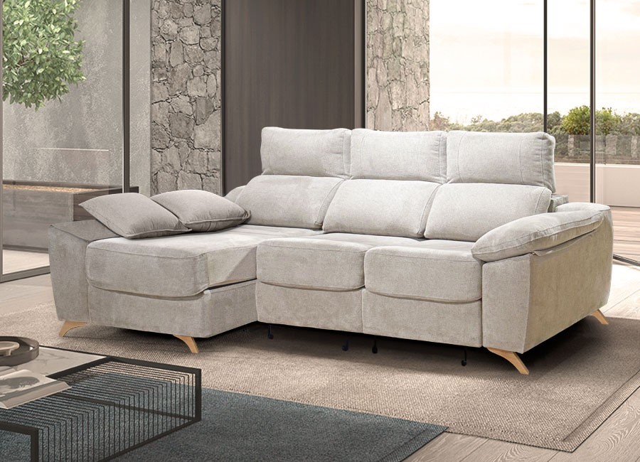 Sofá Sava 230 con chaiselongue con arcón
