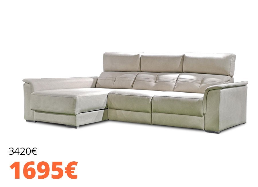 Arnia, 2 relaxes y chaiselongue extensible eléctrico