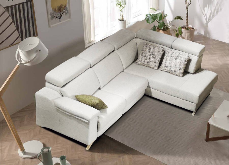 Sofá Duero 263 chaiselongue rincón con 2 relax eléctricos