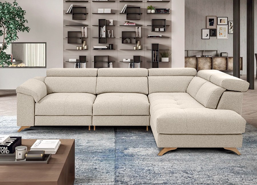 Sofá Rin 267 chaiselongue rincón con asientos extensibles