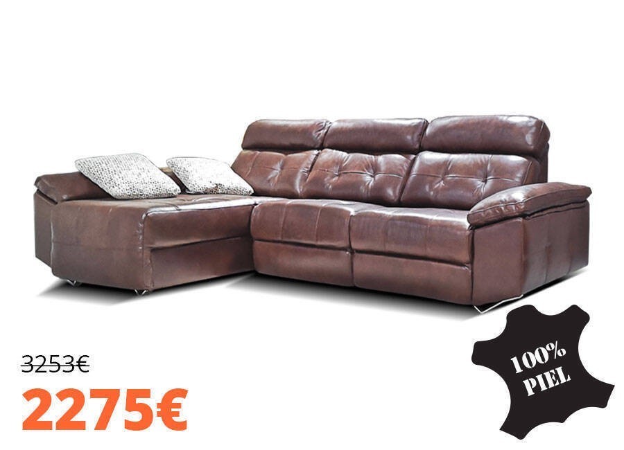Júcar 100% piel, con 2 relax eléctricos