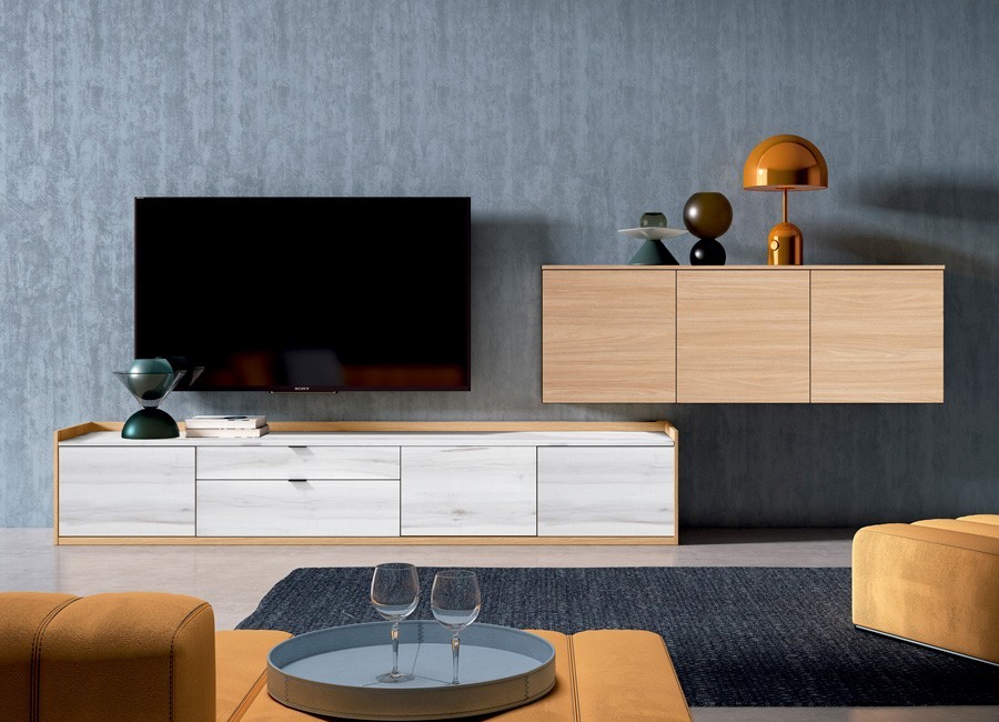 Conjunto de salón con módulo TV módulo alto