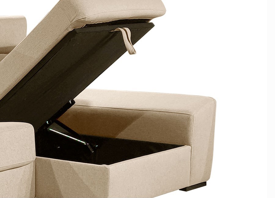 Sofá 900 de 230 cm con chaiselongue