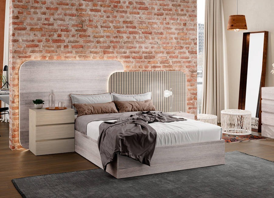 Dormitorio matrimonio asimétrico